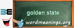 WordMeaning blackboard for golden state